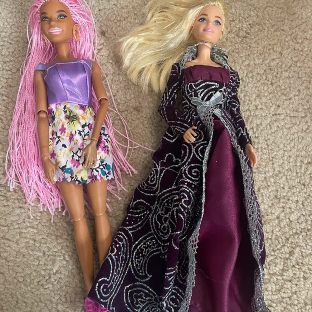 Children wear doll toys
